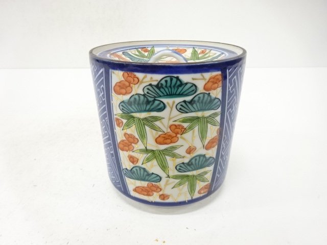 色紙　松竹梅　水指